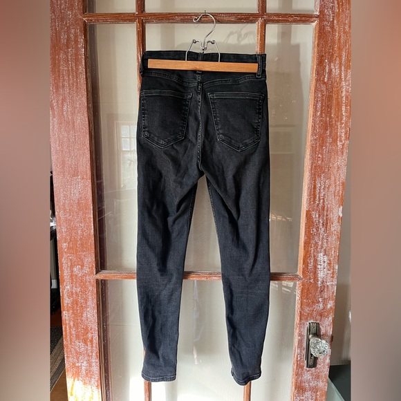 TOPSHOP Moto Black Skinny Jeans - Picture 2 of 4